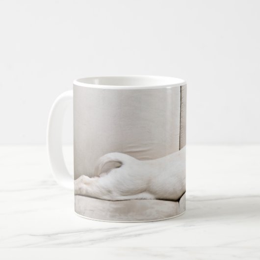 最も可愛い赤ん坊の動物 |スリーピーイエローラブラドール子犬 コーヒーマグカップ (正面左)