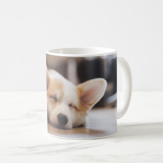 最も可愛い赤ん坊の動物 |スリーピーコーギ コーヒーマグカップ (正面右)