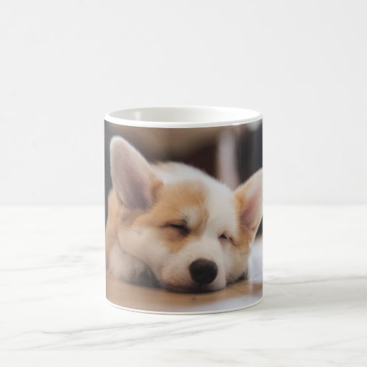 最も可愛い赤ん坊の動物 |スリーピーコーギ コーヒーマグカップ (中央)