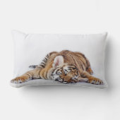 最も可愛い赤ん坊の動物 |スリーピーベビータイガーカッブ ランバークッション (正面)