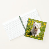 最も可愛い赤ん坊の動物 |タンポポのウェスティー・ドッグ ノートブック (内部)