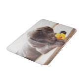 最も可愛い赤ん坊の動物 |チョコレートラブラドール子犬 バスマット (アングル)