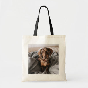 最も可愛い赤ん坊の動物 チョコレートDapple Dachshund トートバッグ