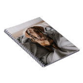 最も可愛い赤ん坊の動物 |チョコレートDapple Dachshund ノートブック (右側)