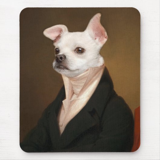 最も可愛い赤ん坊の動物 |チワ王室のワポートレート マウスパッド (正面)