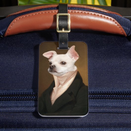 最も可愛い赤ん坊の動物 |チワ王室のワポートレート ラゲッジタグ (正面インサイチュ2)