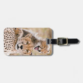 最も可愛い赤ん坊の動物 |チーター・キャット&カブ ラゲッジタグ (正面横)
