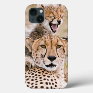 最も可愛い赤ん坊の動物 チーター・キャット&カブ iPhone 13ケース