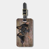 最も可愛い赤ん坊の動物 |ドイツの羊飼い ラゲッジタグ (正面縦)