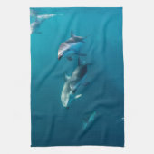 最も可愛い赤ん坊の動物 |ドルフィンファミリー キッチンタオル (縦)