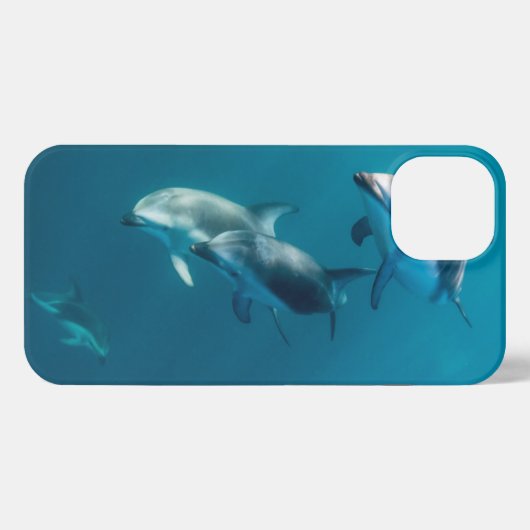 最も可愛い赤ん坊の動物 |ドルフィンファミリー iPhoneケース (裏面横)