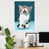 最も可愛い赤ん坊の動物 |ニャーグベビー子猫 ポスター (ホームオフィス)