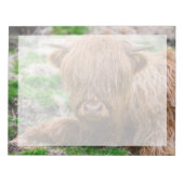 最も可愛い赤ん坊の動物 |ハイランドカウカーフ ノートパッド (正面)