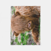 最も可愛い赤ん坊の動物 |ハイランドカウカーフ フリースブランケット (正面)