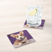 最も可愛い赤ん坊の動物 |ハロウィーン・コルギ スクエアペーパーコースター (インサイチュ)