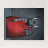 最も可愛い赤ん坊の動物 |ハンドバフランスのッグのブルドッグ ジグソーパズル (横)