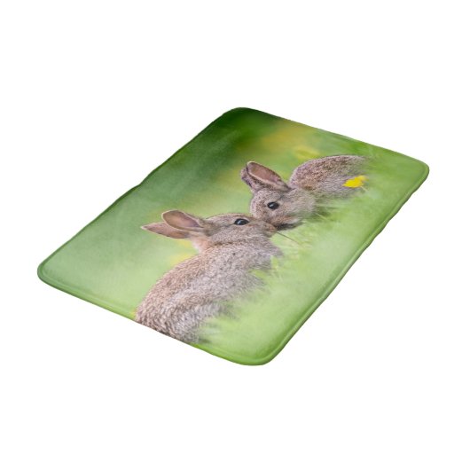 最も可愛い赤ん坊の動物 |バニーキス バスマット (アングル)