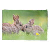 最も可愛い赤ん坊の動物 |バニーキス 枕カバー (裏面)