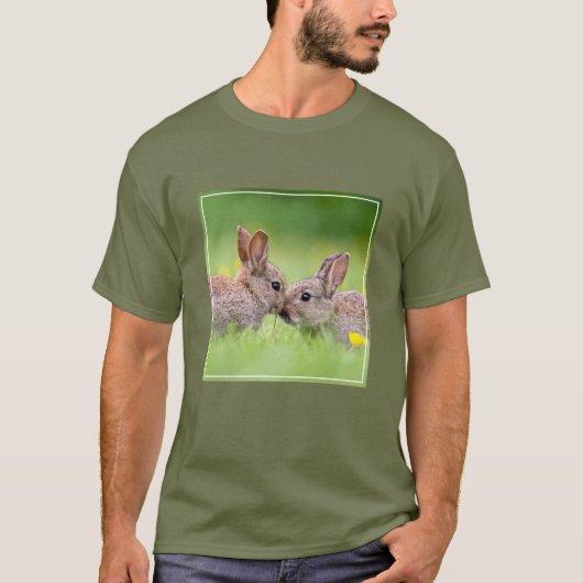 最も可愛い赤ん坊の動物 |バニーキス Tシャツ (正面)
