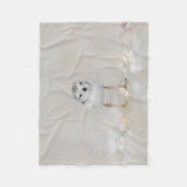 最も可愛い赤ん坊の動物 |パイピングプローバーシック フリースブランケット (正面)