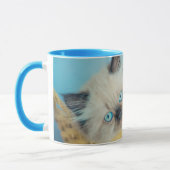 最も可愛い赤ん坊の動物 |ヒマラヤのシールポイント猫 マグカップ (左)