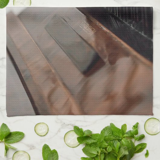 最も可愛い赤ん坊の動物 |ピアノの子猫 キッチンタオル (折り畳み)