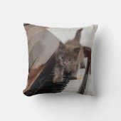 最も可愛い赤ん坊の動物 |ピアノの子猫 クッション (正面)