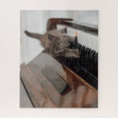 最も可愛い赤ん坊の動物 |ピアノの子猫 ジグソーパズル (縦)