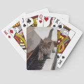 最も可愛い赤ん坊の動物 |ピアノの子猫 トランプ (裏面)