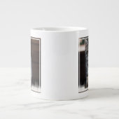 最も可愛い赤ん坊の動物 |ピアノ鍵の子猫 ジャンボコーヒーマグカップ (正面)