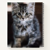 最も可愛い赤ん坊の動物 |ピアノ鍵の子猫 ノートブック (裏面)