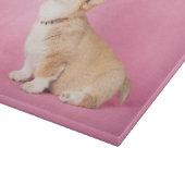 最も可愛い赤ん坊の動物 |ピンクコルギパピー カッティングボード (角)