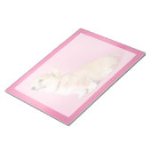 最も可愛い赤ん坊の動物 |ピンクコルギパピー ノートパッド (アングル)