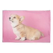 最も可愛い赤ん坊の動物 |ピンクコルギパピー 枕カバー (裏面)