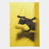 最も可愛い赤ん坊の動物 |ブラックキャット遊ズ キッチンタオル (縦)