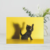 最も可愛い赤ん坊の動物 |ブラックキャット遊ズ サンキューカード (スタンド正面)