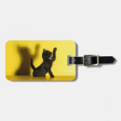 最も可愛い赤ん坊の動物 |ブラックキャット遊ズ ラゲッジタグ (正面横)