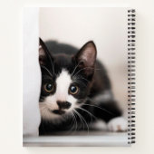 最も可愛い赤ん坊の動物 |ブラック&ホワイトの子猫 ノートブック (裏面)