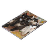 最も可愛い赤ん坊の動物 |ブラック&ホワイトの子猫 ノートブック (左側)