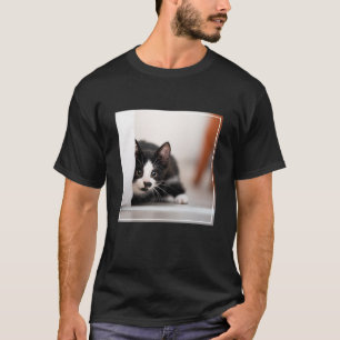 最も可愛い赤ん坊の動物 ブラック&ホワイトの子猫 Tシャツ