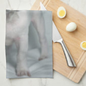 最も可愛い赤ん坊の動物 |ブルドッグフランスのの子犬 キッチンタオル (四つ折り)