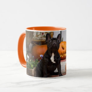 最も可愛い赤ん坊の動物 ブルドッグフランスのハロウィーン マグカップ