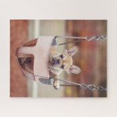 最も可愛い赤ん坊の動物 |ブルドッグフランスのプレイグラウンド ジグソーパズル (横)