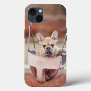 最も可愛い赤ん坊の動物 ブルドッグフランスのプレイグラウンド iPhone 13ケース