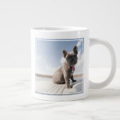 最も可愛い赤ん坊の動物 |ブルドッグフランスのボート ジャンボコーヒーマグカップ (右)