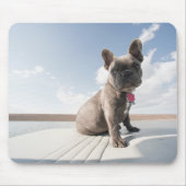 最も可愛い赤ん坊の動物 |ブルドッグフランスのボート マウスパッド (正面)