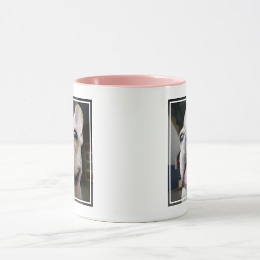 最も可愛い赤ん坊の動物 |ブルドッグフランスの顔 マグカップ (中央)