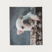 最も可愛い赤ん坊の動物 |ブルドフランスのッグ タペストリー (正面)