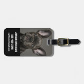 最も可愛い赤ん坊の動物 |ブルドフランスのッグ ラゲッジタグ (正面横)