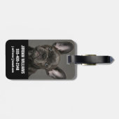 最も可愛い赤ん坊の動物 |ブルドフランスのッグ ラゲッジタグ (裏面横)